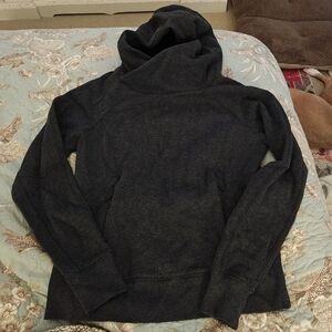 lululemon athletica Women's Dark Gray Hooded Scuba Sweatshirt Size 8
